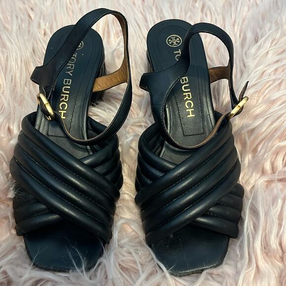 Tory Burch Shoes - 🎉 Tory Burch Kira quilted 55mm block heel SOLD OUT STYLE!